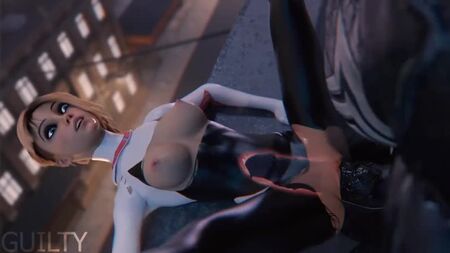 [Porno 3D] Guilty - Spider-Man : Into the Spider-Verse. Venom baise sauvagement Gwen-Spider et lui fait un creampie (2020) [Creampie, porno 3D]