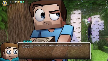 HornyCraft, un jeu hentai parodiant Minecraft - PornPlay Épisode 9 : une fille Enderman se masturbe en plein air dans la forêt