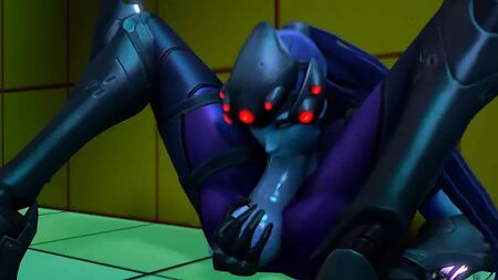 futa Widowmaker se suce elle-même