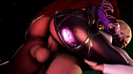Blackfire se fait remplir par Power Girl