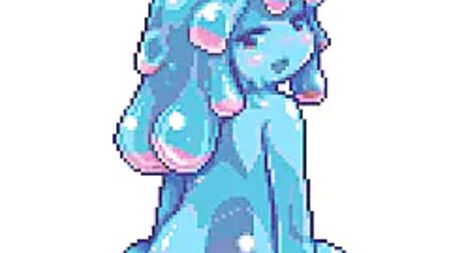 la fille à la boue bleue