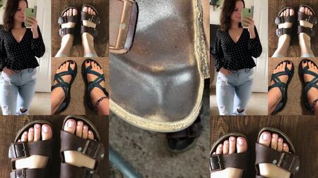 Alexis me prête ses Birkenstocks bien usés