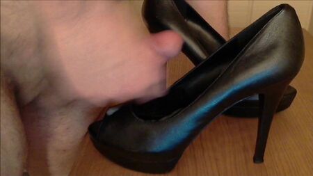 Talons compensés à bout ouvert « Fuck and Cum »
