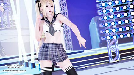 MMD Giga - CH4NGE : Marie Rose, une jeune ado sexy, danse de manière torride - Hentai non censuré