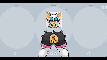Fapwall : Jeu hentai bizarre – Rouge la chauve-souris se fait sodomiser par trois bites
