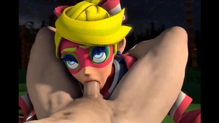 ARMS : Twintelle, Min Min et Ribbon Girl en 3D Futa !