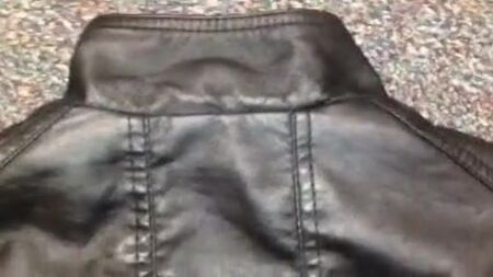 Veste en simili cuir noire Forever 21