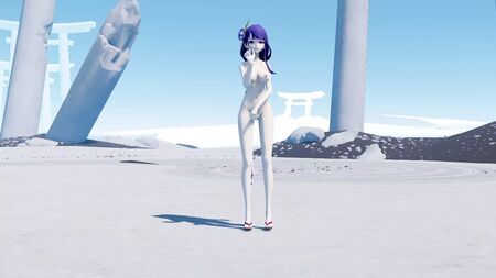 Genshin. Raiden Shogun. Genshin nue. Nue, sexy, torride, nue, gros seins, cul bien ferme, bombe sexy