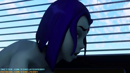 Raven défonce Starfire avec sa bite de futanari (version futa)