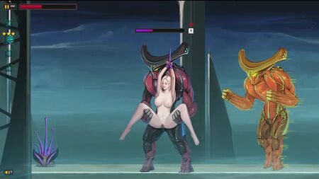 Gameplay du jeu hentai « Dark Star ». Une jolie fille en pleine action sexuelle