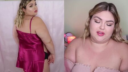 Nuisettes babydoll en satin grande taille et culotte en satin noir