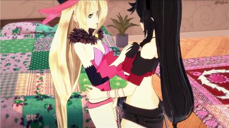 Velvet baise Magilou avec un gode-ceinture. Tales of Berseria Hentai