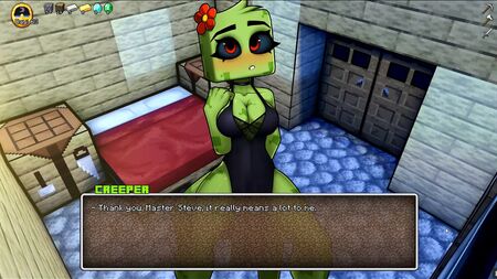 HornyCraft : Jeu hentai parodique PornPlay Épisode 10 – La fille Creeper de Minecraft adore qu'on lui caresse la tête
