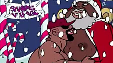 Animation du Père Noël noir