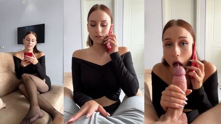 Mon copain m'a envoyé pour tricher ! J'ai raconté au téléphone comment je m'étais fait baiser à la gorge !
