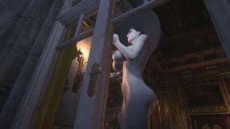Resident Evil 8 : Village - Lady Dimitrescu - Nude Mod [Toutes les scènes]