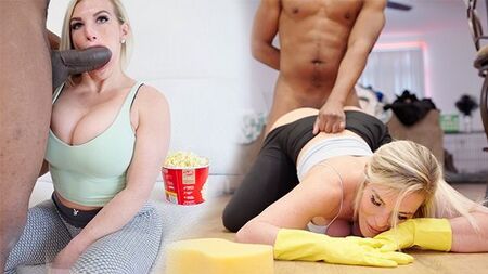 Une grosse bite noire l'a bien défoncée