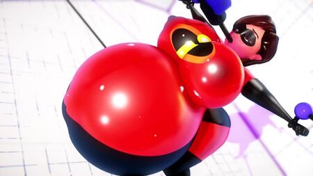 Elastigirl contrainte à un gonflement complet du corps (Les Indestructibles) *par imbapovi