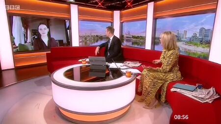 Daphne Quinn dans l'émission « BBC Breakfast » (2020)