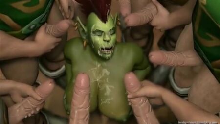 Porno infâme de Warcraft : une orque en pleine action (18+)