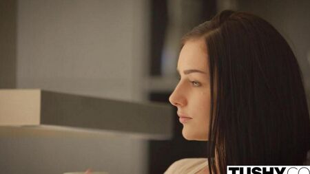 Le mari a persuadé sa femme vers le premier sexe anal