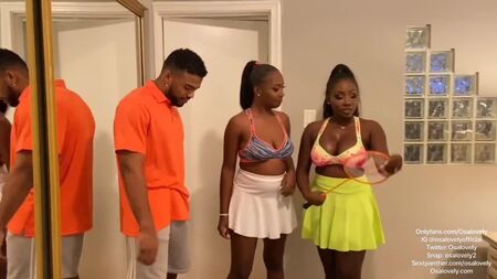 Trio avec une ébène aux gros seins et au chocolat noir - OnlyFans : Osa Lovely, grosse bite noire, gros seins, fesses, belle fille, bonne pipe, amateur, gros cul, porno