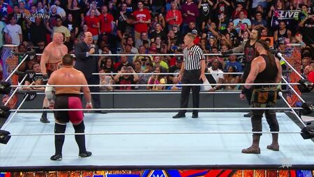 [#My1] Brock Lesnar (c.) contre Braun Strowman contre Roman Reigns contre Samoa Joe pour le titre de champion universel de la WWE