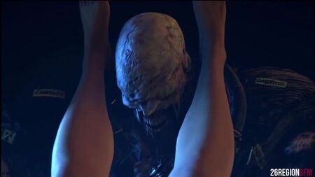Jill x Nemesis - viol ; pénétration vaginale ; porno hentai 3D [Resident Evil]