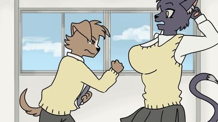 Milky Kitty et Puppy Dog (Animation hentai furry)