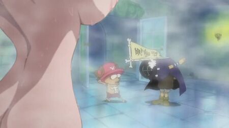One Piece — La scène de Nami dans la salle de bain (filtre de nudité)