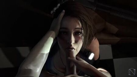 Jill Valentine se fait baiser la bouche - Resident Evil 3 [porno 3D, R34, hentai, SFM, tout sexe, hentai 3D, fellation, pipe, branlette, gorge profonde]