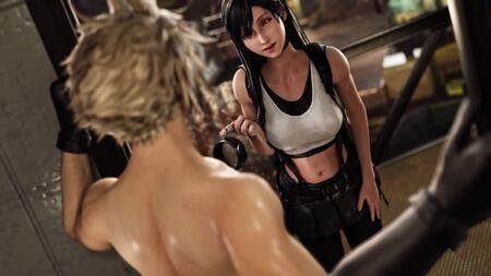 Cloud et Tifa (scène érotique de Final Fantasy)