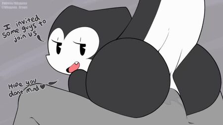 2D Yiff par Whygena - Porno furry hétéro - Sexe - E621 FYE - Evelyn se fait baiser par trois chats à grosse bite - Gang bang - Fellation