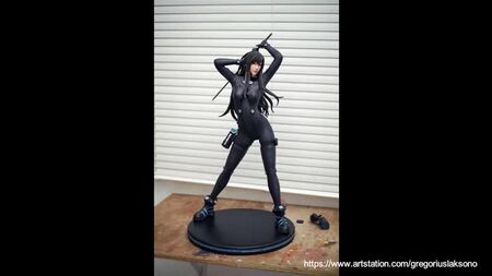 Statue de fan art de Reika Shimohira tirée de Gantz, imprimée en 3D